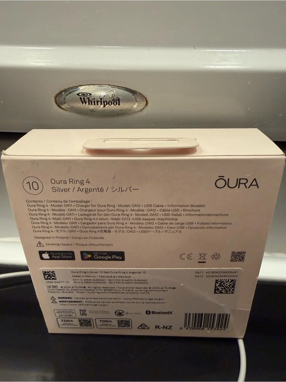 Oura Ring 4 Silver Boxed — Size 10